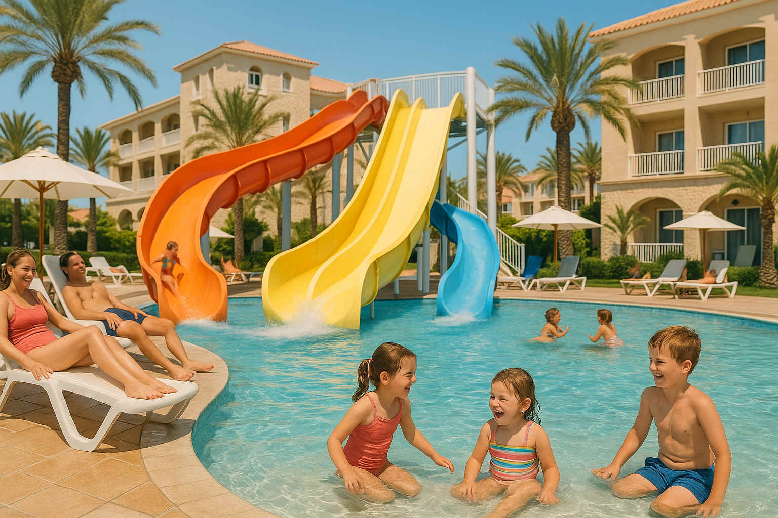 Familienurlaub 2026 – Wasserrutsche im Hotel-Aquapark