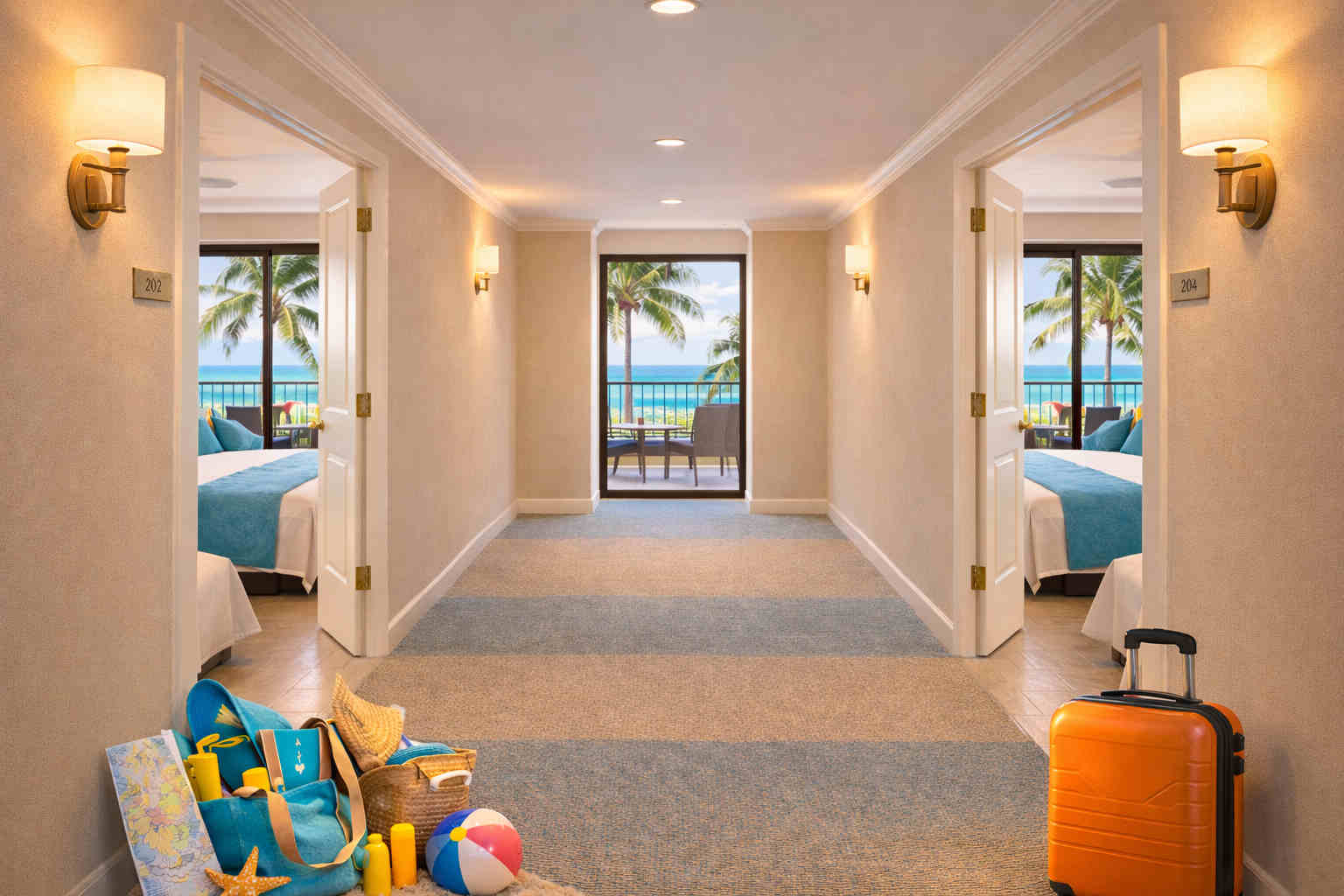 Mehrere Zimmer nebeneinander