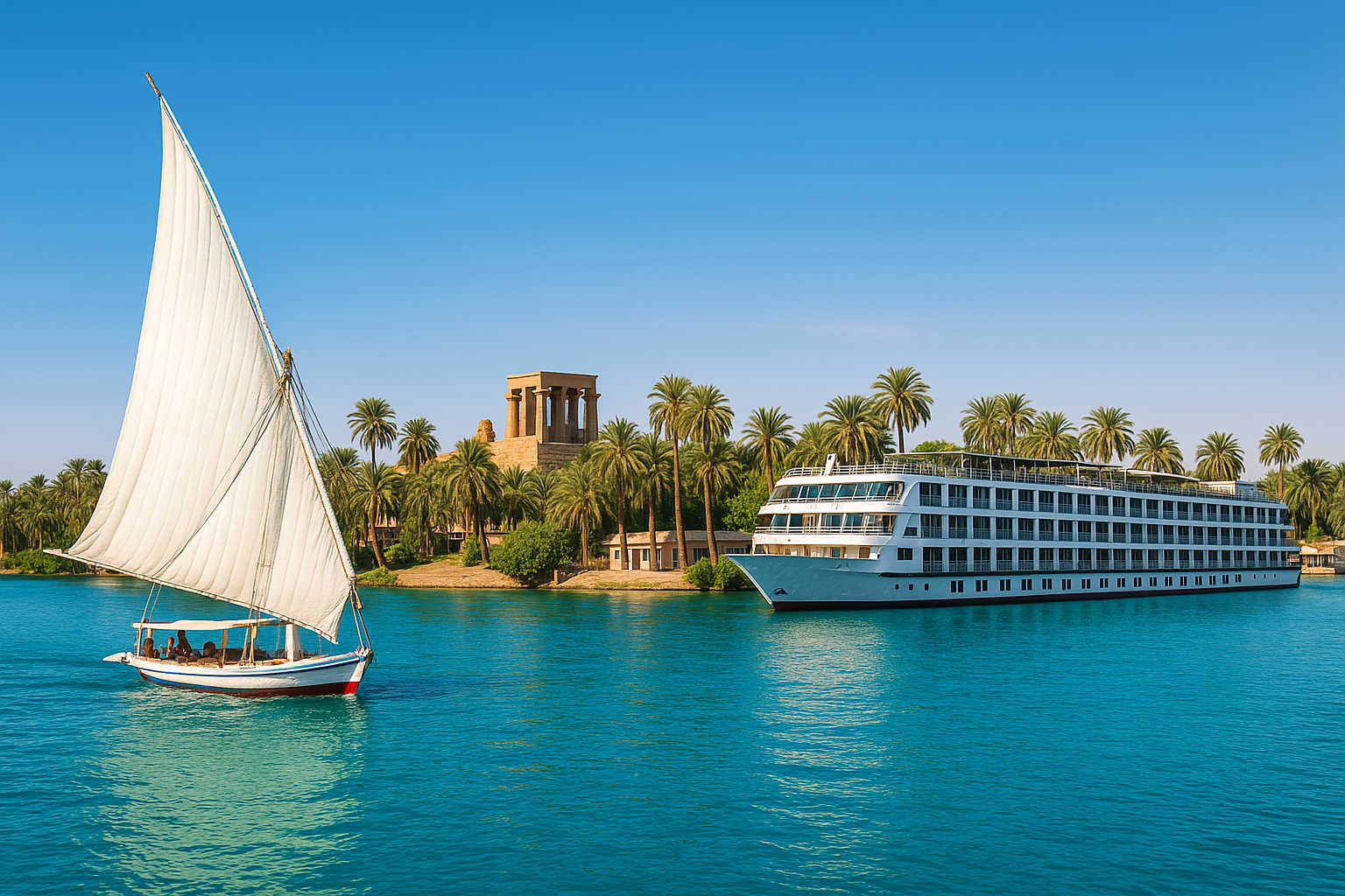 Nilkreuzfahrten mit Anschlusshotel