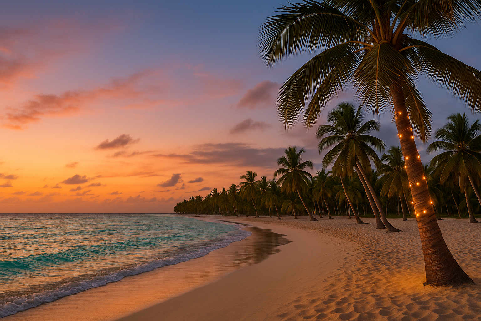 Weihnachten & Silvester in der Dominikanischen Republik – Punta Cana: Karibikstrand mit Palmen